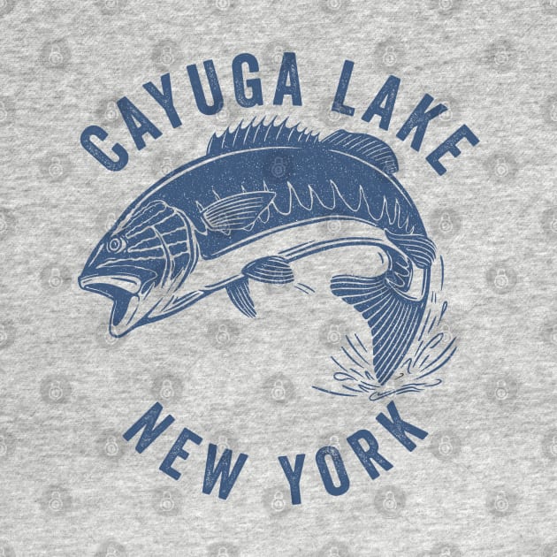 Cayuga Lake New York Fishing by Eureka Shirts